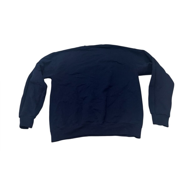 College Crewneck Sweatshirt | Animal House College Sweater Large - Navy Blue - Picture 2 of 5